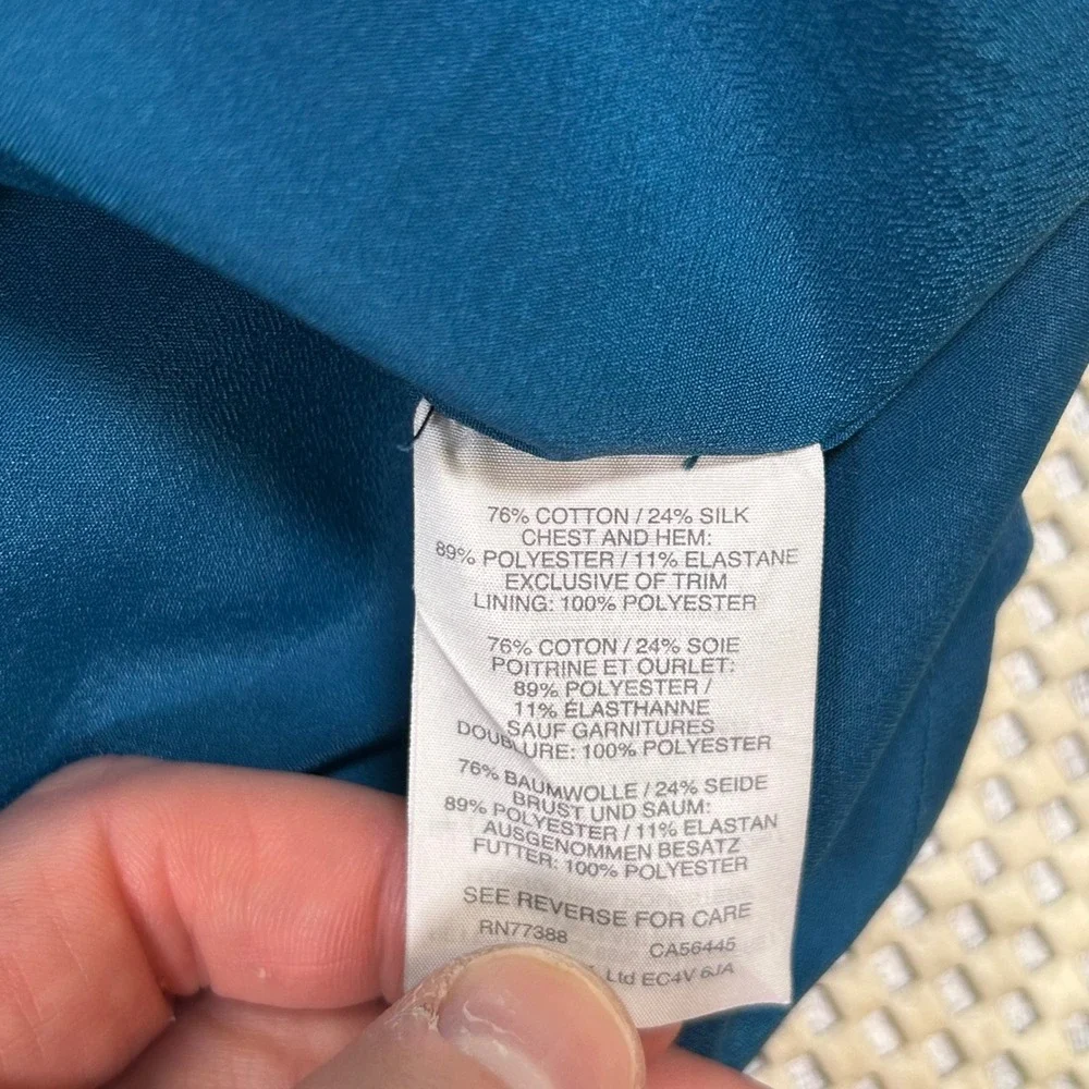 EUC J. Crew Fit‎ & Flare Mini Dress Sleeveless Teal Blue Party Cocktail Womens 6